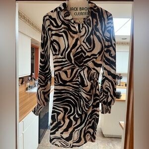 Anthropology animal print stunning dress!